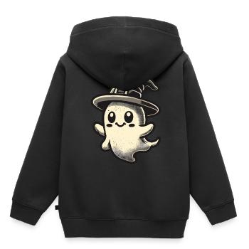 Lustiger Hexen Geist Gespenstische Party - Kinder Premium Organic Hoodie - Schwarz - Hinten - AI Model Kid Male (0cm)