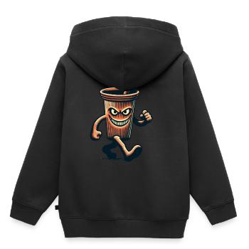 Gobelet effrayant Boissons pour les films d’horreur - Sweat Premium à capuche enfant bio - noir - Dos - AI Model Kid Male (0cm)