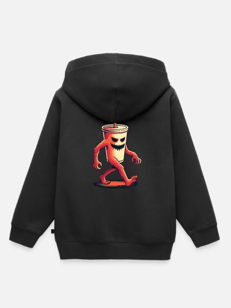 Unheimlicher Monster Trinkbecher Getränke - Kinder Premium Organic Hoodie - Schwarz