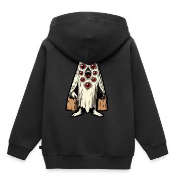 Gespenstische Party Trick Or Treat Halloween - Kinder Premium Organic Hoodie - Schwarz - Hinten - AI Model Kid Male (0cm)