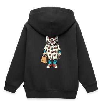Gespenstische Party Lustiges Halloween Streetwear - Kinder Premium Organic Hoodie - Schwarz - Hinten - AI Model Kid Male (0cm)