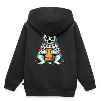 Gespenstische Party Lustiges Halloween - Kinder Premium Organic Hoodie - Schwarz - Hinten - AI Model Kid Male (0cm)
