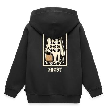 Spooky Party Trick Or Treat Time - Sweat Premium à capuche enfant bio - noir - Dos - AI Model Kid Male (0cm)