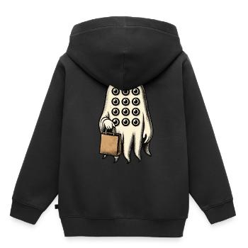 Gespenstische Party Lustiges Halloween Streetwear - Kinder Premium Organic Hoodie - Schwarz - Hinten - AI Model Kid Male (0cm)
