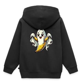 Lustige Geister Banane Boonana Gespenstische Party - Kinder Premium Organic Hoodie - Schwarz - Hinten - AI Model Kid Male (0cm)