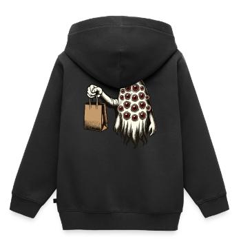 Gespenstische Party Trick Or Treat Halloween - Kinder Premium Organic Hoodie - Schwarz - Hinten - AI Model Kid Male (0cm)