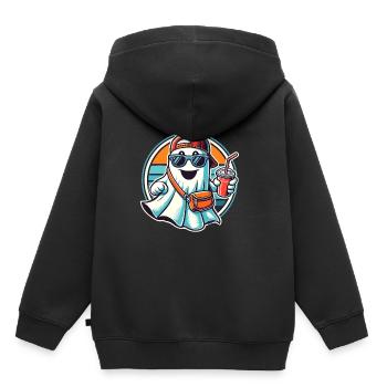 Boo-Jee Gespenst Lustiger Modischer Geist - Kinder Premium Organic Hoodie - Schwarz - Hinten - AI Model Kid Male (0cm)