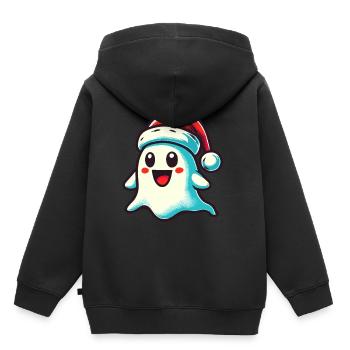 Niedliches Weihnachten Gespenst Last Minute Kostüm - Kinder Premium Organic Hoodie - Schwarz - Hinten - AI Model Kid Male (0cm)
