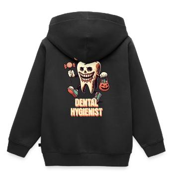 Aventure dentaire effrayante d’Halloween - Sweat Premium à capuche enfant bio - noir - Dos - AI Model Kid Male (0cm)