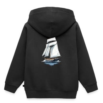 Sailing Ship Adventure on the High Seas - Kids Premium Organic Hoodie - black - Back - AI Model Kid Male (0cm)