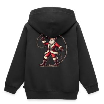 Cowboy Santa Claus Lasso Adventure - Kids Premium Organic Hoodie - black - Back - AI Model Kid Male (0cm)