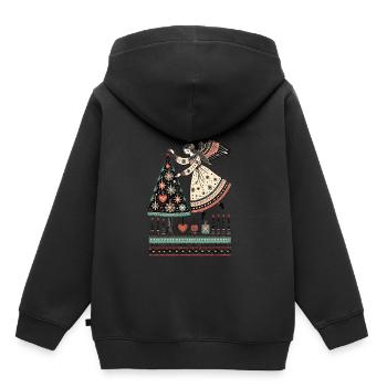 Scandinavian Christmas Angel Vintage Look - Kids Premium Organic Hoodie - black - Back - AI Model Kid Male (0cm)