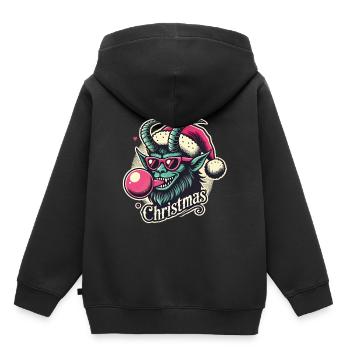 Krampus Weihnachten Sigma Male Stil - Kinder Premium Organic Hoodie - Schwarz - Hinten - AI Model Kid Male (0cm)