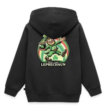 Part-time Leprechaun St. Patrick's Day Fun - Kids Premium Organic Hoodie - black - Back - AI Model Kid Male (0cm)