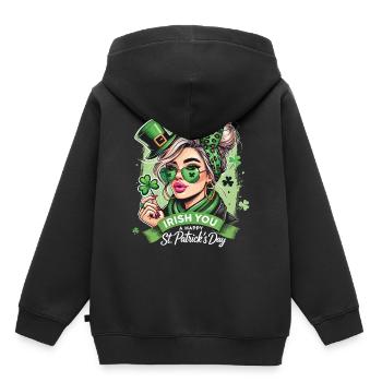 Irish You St. Patrick's Day Stilvoll Feiern - Kinder Premium Organic Hoodie - Schwarz - Hinten - AI Model Kid Male (0cm)