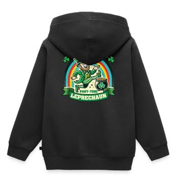 Part-time Leprechaun St. Patrick's Day Rainbow - Kids Premium Organic Hoodie - black - Back - AI Model Kid Male (0cm)