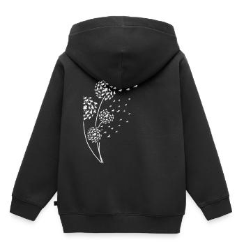 Pusteblume Islandpferd 2 - Kinder Premium Organic Hoodie - Schwarz - Hinten - AI Model Kid Male (0cm)