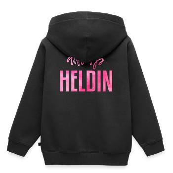 Alltags Heldin - Kinder Premium Organic Hoodie - Schwarz - Hinten - AI Model Kid Male (0cm)