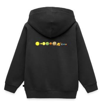 système solaire - Sweat Premium à capuche enfant bio - noir - Dos - AI Model Kid Male (0cm)