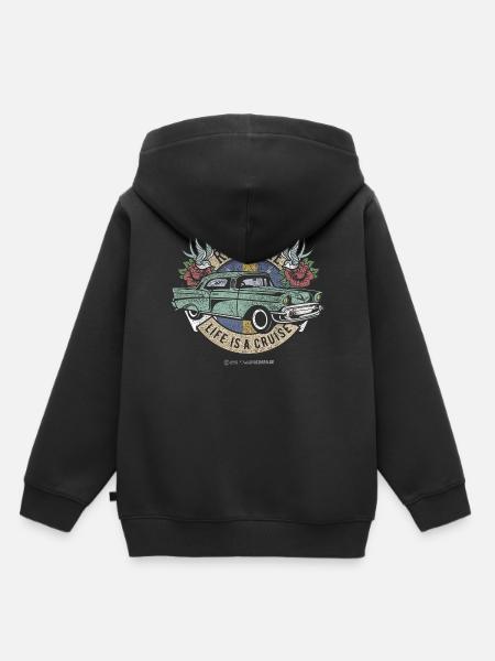 Raggare Life Is A Cruise Schweden Fahne Distressed - Hoodie Premium barn ekologisk - svart