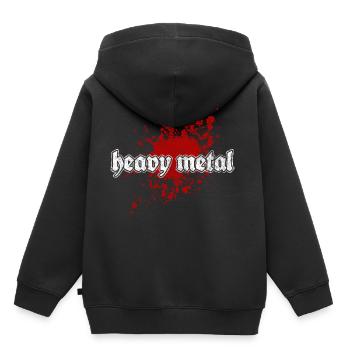 Heavy Metal - Sweat Premium à capuche enfant bio - noir - Dos - AI Model Kid Male (0cm)