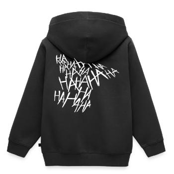 Halloween Joker Costume rire - Sweat Premium à capuche enfant bio - noir - Dos - AI Model Kid Male (0cm)