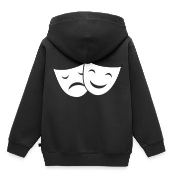 masques - Sweat Premium à capuche enfant bio - noir - Dos - AI Model Kid Male (0cm)
