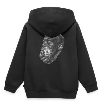 Heuchler - Kinder Premium Organic Hoodie - Schwarz - Hinten - AI Model Kid Male (0cm)