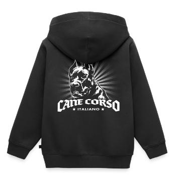 Cane Corso - Sweat Premium à capuche enfant bio - noir - Dos - AI Model Kid Male (0cm)