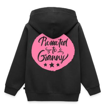 Grand-mère Grand-mère Grand-mère promeut grand-mère à grand-mère - Sweat Premium à capuche enfant bio - noir - Dos - AI Model Kid Male (0cm)