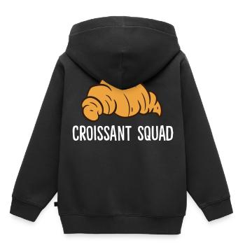 Croissant - Croissant Squad - Kids Premium Organic Hoodie - black - Back - AI Model Kid Male (0cm)