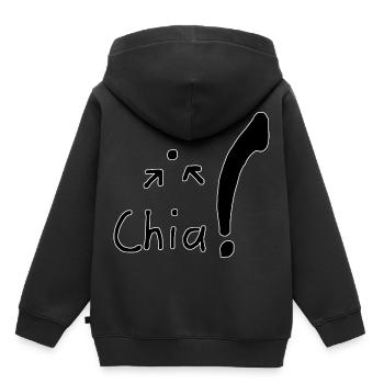 Chia Samen - Kinder Premium Organic Hoodie - Schwarz - Hinten - AI Model Kid Male (0cm)
