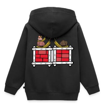 Schnecken Familie Schnecke Schneckenhaus Kind - Kinder Premium Organic Hoodie - Schwarz - Hinten - AI Model Kid Male (0cm)