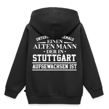 Stuttgart Männertag Vatertag Mann Geburtstag Idee - Kinder Premium Organic Hoodie - Schwarz - Hinten - AI Model Kid Male (0cm)