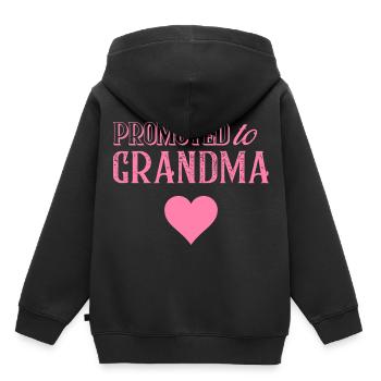Grand-mère transporte grand-mère à grand-mère - Sweat Premium à capuche enfant bio - noir - Dos - AI Model Kid Male (0cm)