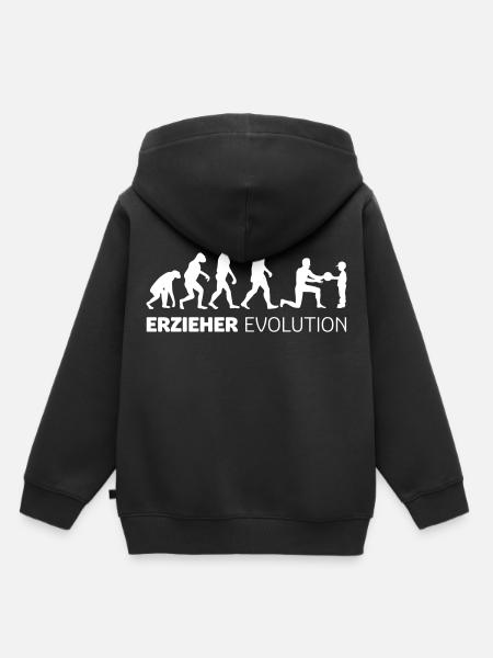 Erzieher Evolution - Kinder Premium Organic Hoodie - Schwarz