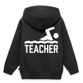 SWIMMING INSTRUCTOR Swimming Swimming Coach Swimming Course - Kids Premium Organic Hoodie - black - Back - AI Model Kid Male (0cm)