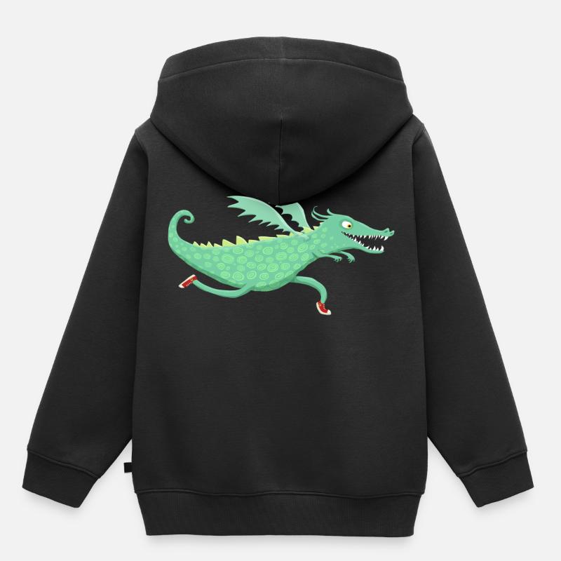dragon Racing - Sweat Premium à capuche enfant bio - noir