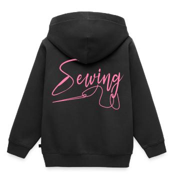 Couture Couture Couture Couturière Tailleurs Couturière - Sweat Premium à capuche enfant bio - noir - Dos - AI Model Kid Male (0cm)