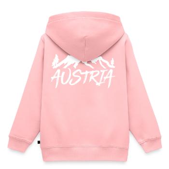 Österreich Heimat Land Berge Tradition Stolz Liebe - Kinder Premium Organic Hoodie - Rosa - Hinten - AI Model Kid Female (0cm)