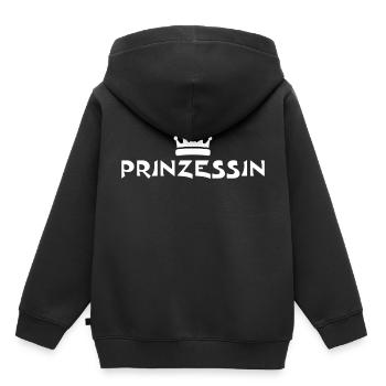PRINZESSIN - Kinder Premium Organic Hoodie - Schwarz - Hinten - AI Model Kid Male (0cm)