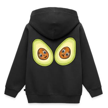 Avocados Früchte Frucht Vegetarisch - Kinder Premium Organic Hoodie - Schwarz - Hinten - AI Model Kid Male (0cm)