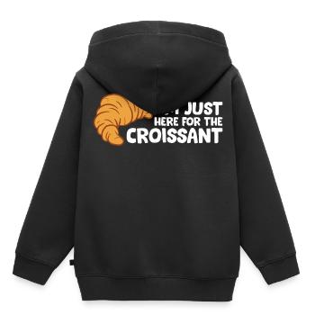 Croissant - I'm just here for the Croissant - Kids Premium Organic Hoodie - black - Back - AI Model Kid Male (0cm)