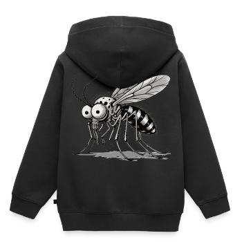 Moustique : le petit suceur de sang - Sweat Premium à capuche enfant bio - noir - Dos - AI Model Kid Male (0cm)