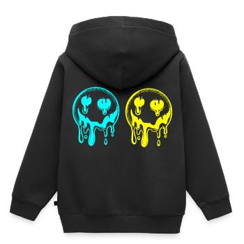 Sonne witzig lustig Sonnenschein spaßig Sommer - Kinder Premium Organic Hoodie - Schwarz - Hinten - AI Model Kid Male (0cm)
