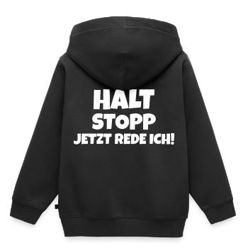 Halt Stopp jetzt rede ich Andreas - Kinder Premium Organic Hoodie - Schwarz - Hinten - AI Model Kid Male (0cm)
