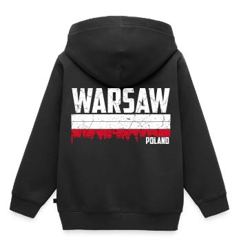Warschau Polen - Kinder Premium Organic Hoodie - Schwarz - Hinten - AI Model Kid Male (0cm)