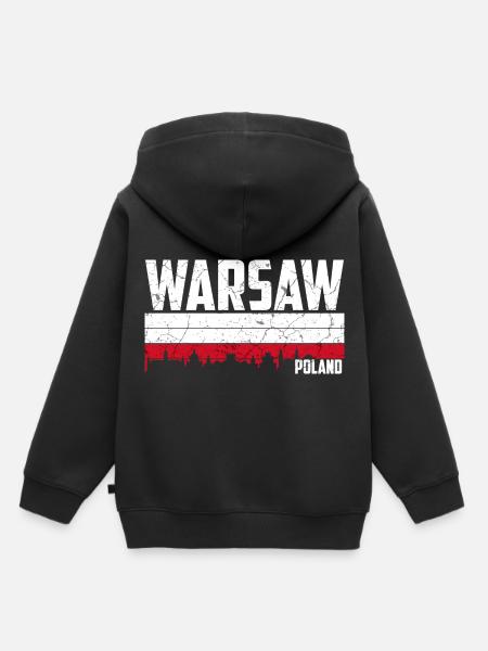 Warschau Polen - Kinder Premium Organic Hoodie - Schwarz