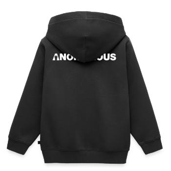 Anonyme - Nous sommes légion - nous attendre à - Sweat Premium à capuche enfant bio - noir - Dos - AI Model Kid Male (0cm)