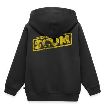 Rebel Scum - Filmzitat Abschaum Rebellen Fantasy - Kinder Premium Organic Hoodie - Schwarz - Hinten - AI Model Kid Male (0cm)